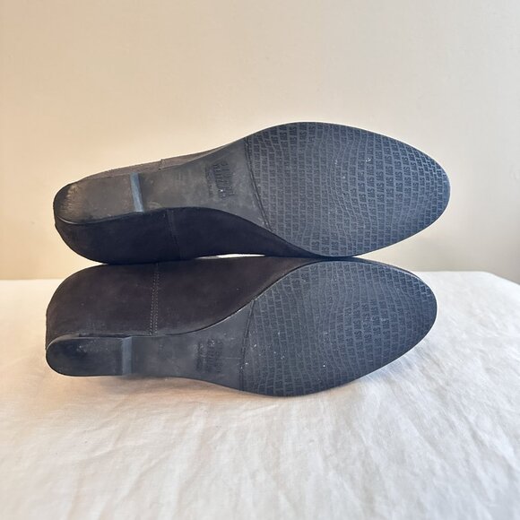 Stuart Weitzman Gray Suede Wedge Heel Ankle Boot Size 6 - Picture 10 of 14